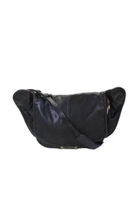 Alexander Wang Womens Single Strap Medium Flap Shoulder Handbag Black Leather - Picture 1 of 15