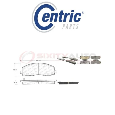 Centric C-TEK Ceramic Disc Brake Pads for 2012-2017 Dodge Grand Caravan 3.6L ox Foto 1 de 4