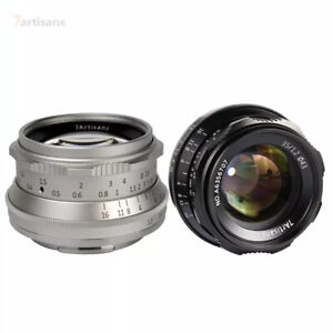 Secondhand 7artisans 35mm F1.2 Large Aperture Lens For E/M43/FujiFX/EOS-M Silver