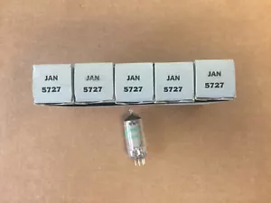 Lotto di 5 tubi aspirazione elettronici GE JAN-5727 vintage NSN 5960-00-552-0082 - Foto 1 di 3
