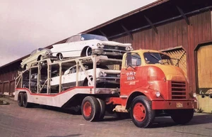 1960 Buicks On GMC Car Carrier Kodachrome  7 x 11 Photograph - Picture 1 of 1