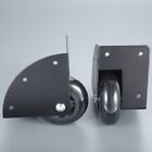 2Pcs Black Caster Flexible Sliding Wheels for Flight Cases Chair Table Cabinet