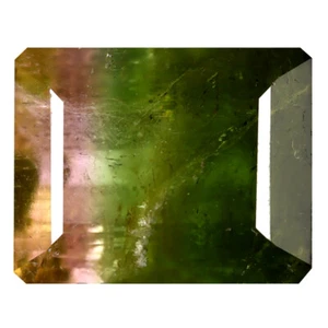 3.98 ct Octagon Cut (10 x 8 mm) Unheated / Untreated Watermelon Tourmaline - Picture 1 of 2