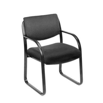 BOSS Office Products Arm Chair Guest Steel Frame Black - Image 1 of 4