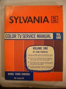 TAB Books No. 539 SYLVANIA COLOR TV SERVICE MANUAL VOLUME 1 1961-1970 Prentiss - Picture 1 of 2
