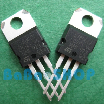 20pcs L7806CV L7806 LM7806 7806 Voltage Regulator 6V 1.5A ST TO-220 - Image 1 of 2