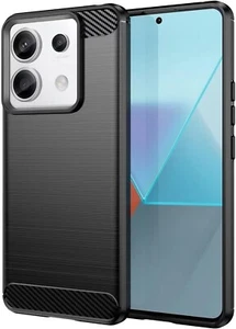 Funda Xiaomi Redmi Note 13 Pro (5G) / Poco X6 (5G) Silicona Negro Fibra Carbono - Imagen 1 de 6