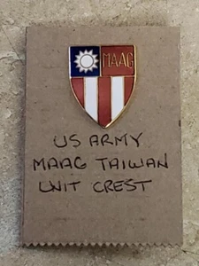Ejército de Estados Unidos MAAG Taiwán Unidad Cresta DUI (Solo uno, no el par) - Imagen 1 de 3