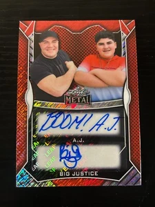 2024 Leaf Web Exclusive Big Justice and AJ Costco Guys Rookie Auto Red /5 - Bild 1 von 2