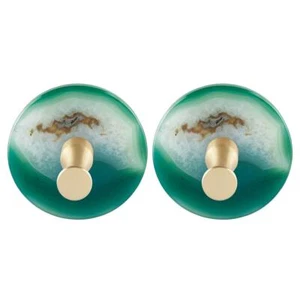 Pack of 2 Agate Slices Round Drawer Knobs Pulls Handles for Cabinet Drawer Wa... - Picture 1 of 6