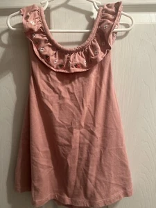 Boden Girls Size 8-9 yr Pink Tank Top Strawberry Collar - Picture 1 of 4