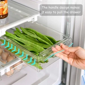 KITCHEN FRIDGE DRAWER SPACE SAVER ORGANIZER STORAGE RACK SHELF HOLDER KARYHOME - Picture 1 of 6