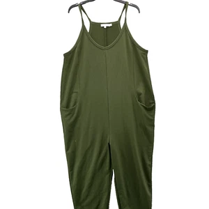 Sincerely Jules Jumpsuit Women's XL Olive Green Overall Boho Travel Loungewear - Picture 1 of 9