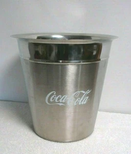 COCA-COLA ice bucket cooler Stainless Steel aluminum bottle can wine Champagne - Picture 1 of 6
