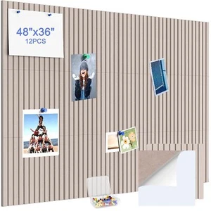 Large Felt Cork Board for Wall Office 12 Pack Cork Bulletin Board Felt Tiles ... - Picture 1 of 7