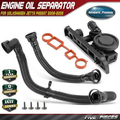Kit de válvula de ventilación de cárter PCV de 5 piezas para Volkswagen Jetta Passat 2006-2008 Eos GTI Foto 1 de 4