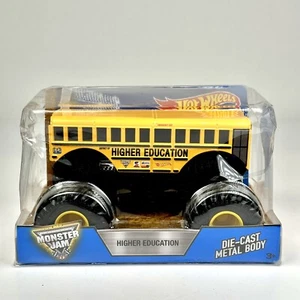 HIGHER EDUCATION SCHOOL BUS MONSTER JAM TRUCK 1/24 SCALE DIECAST HOT WHEELS RARE - Picture 1 of 7