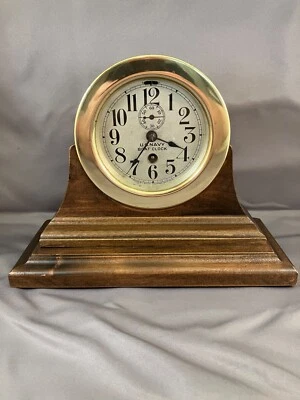 RELOJ SETH THOMAS NAVY BARCO/BARCOS PRIMERA GUERRA MUNDIAL ESFERA 3 3/4" CON SOPORTE c 1915-20 Foto 1 de 4