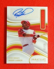1/15 Barry Larkin 2023 Panini Immaculate Clearly Signature Auto SSP Reds 
