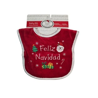Babador Koala Baby vermelho, gancho e fechamento de olhos Feliz Navida, Natal - Imagem 1 de 4