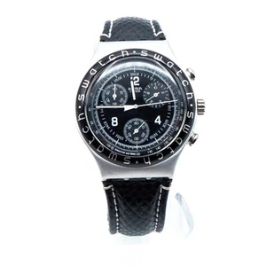 Orologio Swatch Irony Chrono coda alta YCS1000 cinturino in pelle - Foto 1 di 5