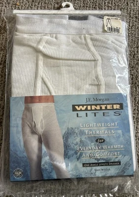 J.E. Morgan Winter Lites Men's Thermal Underwear Drawers New 80s Men's 38-40 VTG - Image 1 of 4