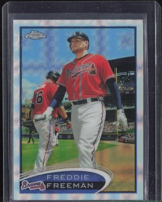 2012 Topps Chrome Xfractor #19 Freddie Freeman  - Image 1 of 2