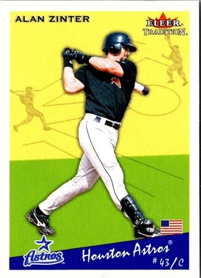 2002 Fleer Tradition Update Alan Zinter #U250 Houston Astros Baseball Card - Image 1 of 2