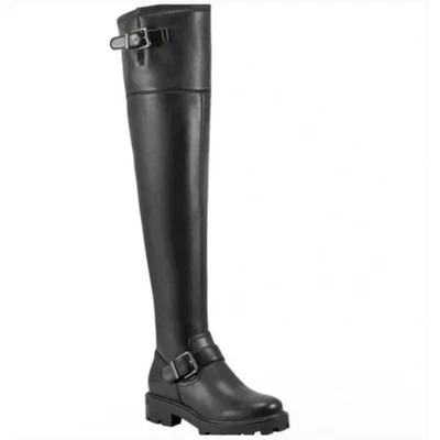 Vince Camuto Size 8 WIDE CALF Black Over the Knee Boots Lug Sole Abrila NEW $239 - Image 1 of 4