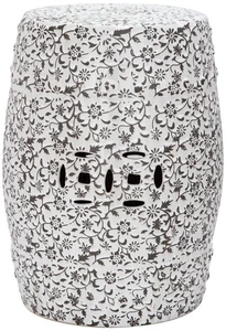 Safavieh Flower and Vine Ceramic Garden Stool - Picture 1 of 2