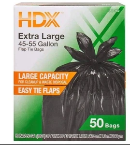 HDX 50 Gal. Schwarze extra große Müllbeutel (50 Stück) - Bild 1 von 5
