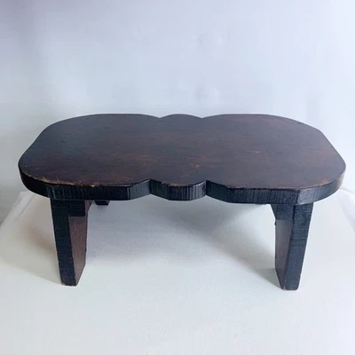 Taburete de madera vintage paso a mano soporte para plantas rústico primitivo 15 x 8 x 5,75 Foto 1 de 4