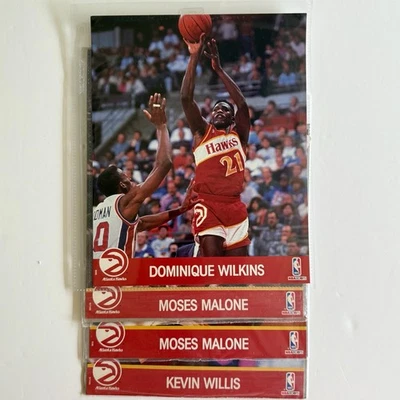 Lot of 4 1991 NBA Hoops 8X10 Action Photos/Atlanta Hawks/HOF Wilkens/ In Plastic - Image 1 of 4