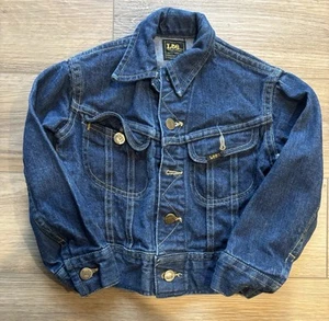 Vintage 70s Lee Sanforized Denim Jacket PATD-153438 Kids Small Union Made - Picture 1 of 12