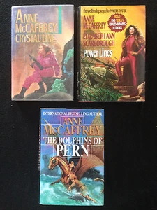Anne McCaffrey Lot of 3 ~ Power Lines, Crystal Line, Dolphins of Pern - Picture 1 of 4