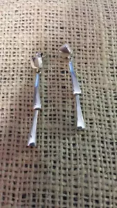 VINTAGE MWS 925 DROP DANGLE POST EARRINGS - Picture 1 of 6