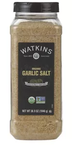 ORGANIC GARLIC SALT, FOOD SERVICE, 36.9 OZ. - Picture 1 of 2