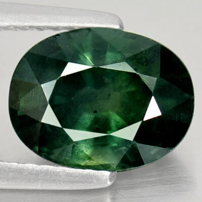 Green Sapphire 3.23 Ct. Oval 9.6 x 7.3 Mm. Natural Gemstone Thailand Heated Only - Image 1 of 4