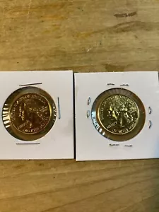2)2000 Gold Plated State Quarters NEW HAMPSHIRE Both P and D Mints - Picture 1 of 6
