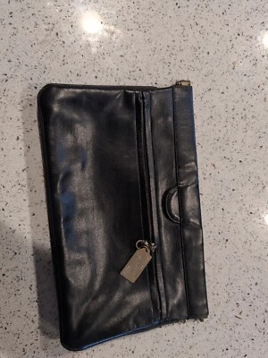 Vintage Leather Clutch Blue Leather By Zenith  1960’s - Image 1 of 4