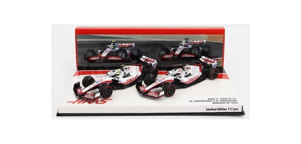 MINICHAMPS 447222047 HAAS - F1 SET 2X VF-22 FERRARI TEAM HAAS N 20 5th BAHRAIN G