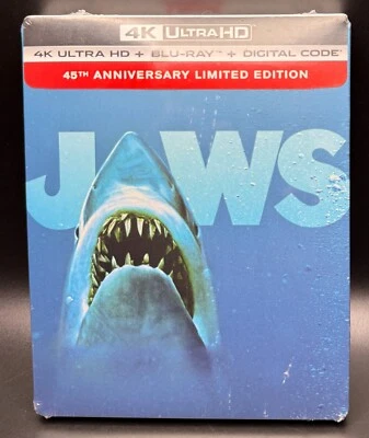 JAWS 45TH ANNIVERSARY 4K UHD BLURAY STEELBOOK *SEALED PLEASE READ DESCRIPTION!* - Image 1 of 4