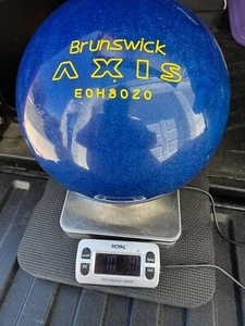 Vintage Brunswick Axis Undrilled Bowling Ball 10.3 lbs Blue With Bright Glitter - Picture 1 of 2