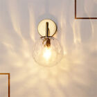Modern Globe Shade Wall Lamp Gold Arm Wall Sconces Single Bulb Wall Light