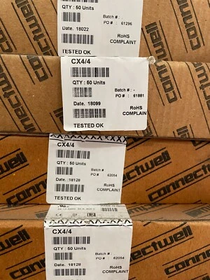 Altech Connectwell CX4/4 Spring Terminal Block 30A, 24-10AWG, 6mm 50pcs per box  - Image 1 of 2