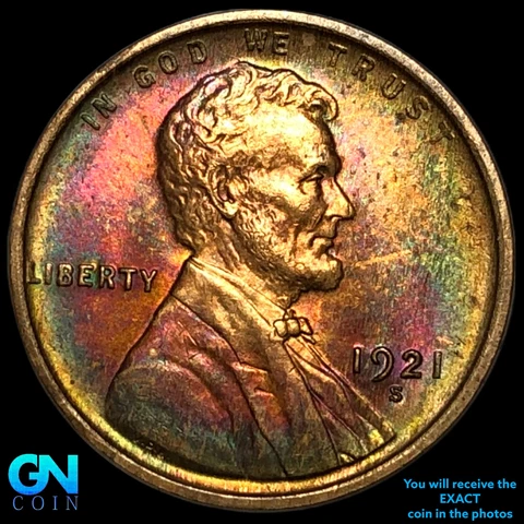 1921 S Lincoln Cent Wheat Penny   #E5837 Cover