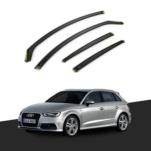 Audi A3 or S3 MK3 2013-2019 5 Door Sportback Wind Deflectors 4pc Tinted - Picture 1 of 10