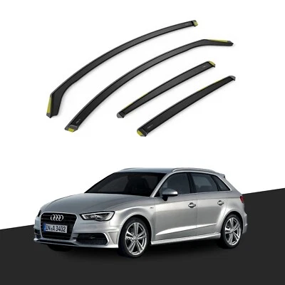 Audi A3 or S3 MK3 2013-2019 5 Door Sportback Wind Deflectors 4pc Tinted - Image 1 of 4