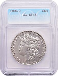 1896-O Morgan Silver Dollar $1 ICG Extra Fine XF45