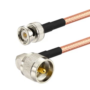 6 stóp RG400 BNC MĘSKI do PL259 UHF męski kąt pigtail jumper RF kabel koncentryczny 50 omów - Zdjęcie 1 z 3